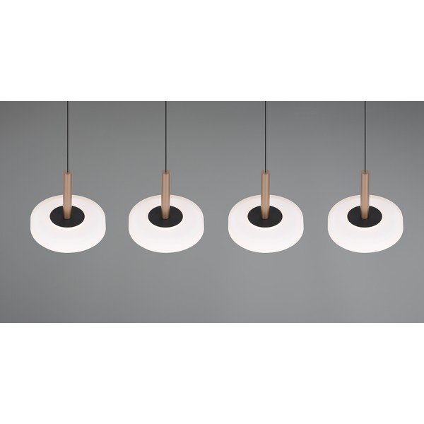 Kabantis šviestuvas juodos ir baltos spalvos/auksinės spalvos LED su pritemdymo funkcija su stiklo gaubtu Celeste – Trio-image-2