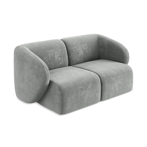 Pilkos spalvos sofa iš šenilinio audinio 174 cm Lani – Makamii-image-2