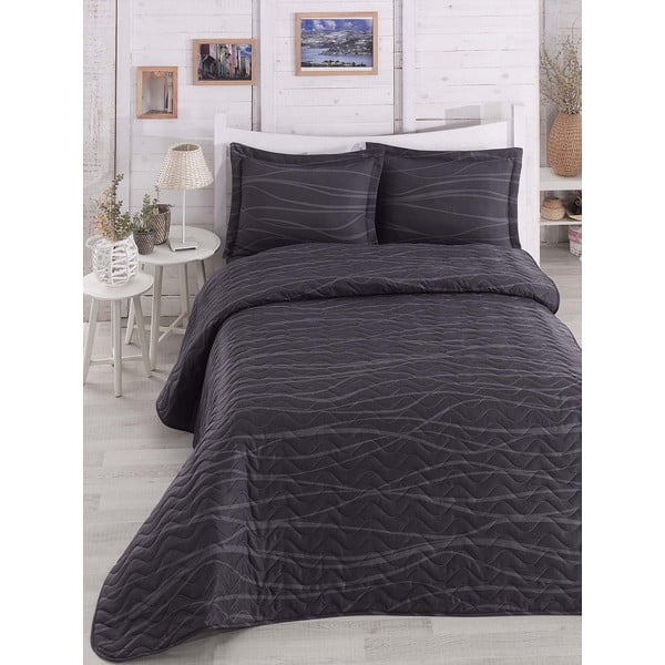 Dygsniuotas lovos užtiesalas "Eponj Home Verda Grey", 250 x 200 cm