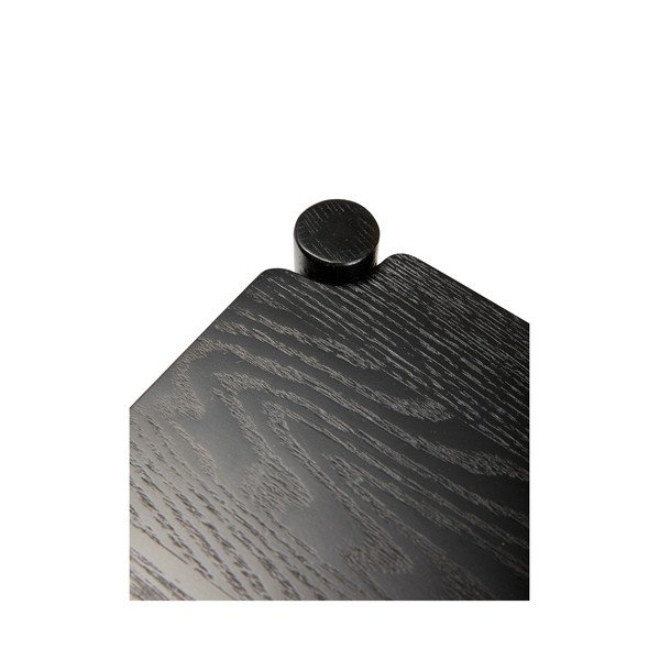 Iš ąžuolo masyvo vežimėlis ant ratukų 40x40 cm Norm – Hübsch-image-4