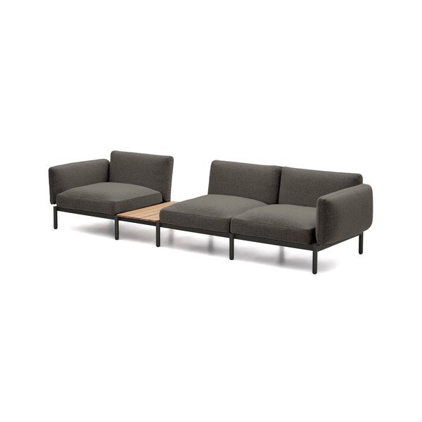Tamsiai pilkos spalvos iš audinio sodo sofa Sorells – Kave Home