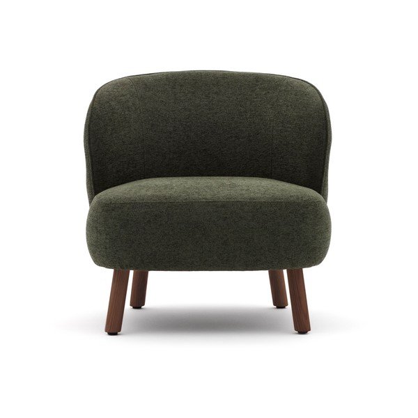 Khaki spalvos krėslas iš šenilinio audinio Ulit – Kave Home-image-2