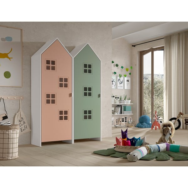 Vaikiška spinta žalios spalvos/rožinės spalvos 115x171,5 cm CASAMI BRUGES – Vipack-image-1