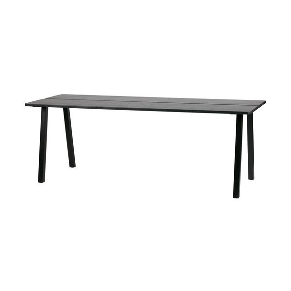 Juodas valgomojo stalas WOOOD Trionf, ilgis 210 cm-image-2