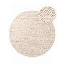 Rankų darbo smėlio spalvos/natūralios spalvos iš vilnos apvalios formos kilimas ø 200 cm Lyon Beans – Elle Decoration