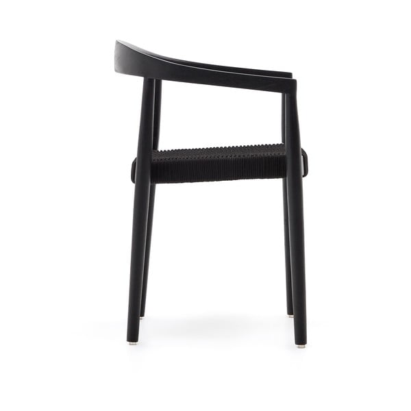 Juodos spalvos medžio masyvo sodo kėdės 4 vnt. Ydalia – Kave Home-image-3