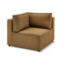 Modulinė sofa garstyčių spalvos iš kordinio velveto (kintama) Nihad modular – Bobochic Paris