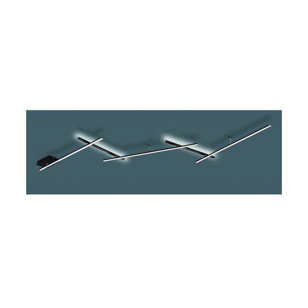 Matinės juodos spalvos lubinis šviestuvas LED su pritemdymo funkcija 50x245 cm Indira – Trio-image-3