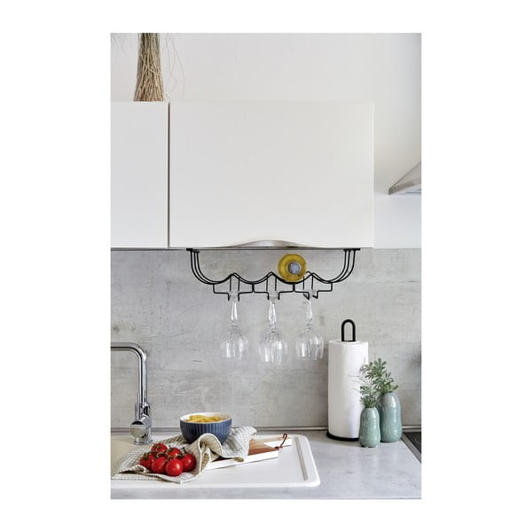 Juodas metalinis stovas stiklinėms Wenko-image-3