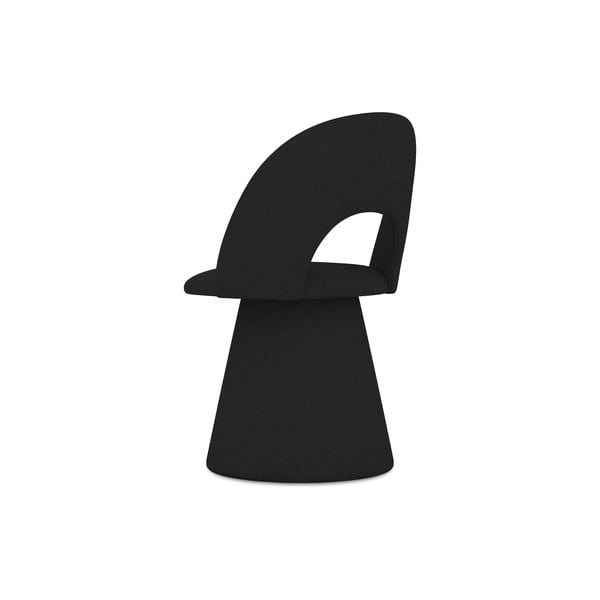 Juodos spalvos iš audinio valgomojo kėdė Kalo – Makamii-image-4