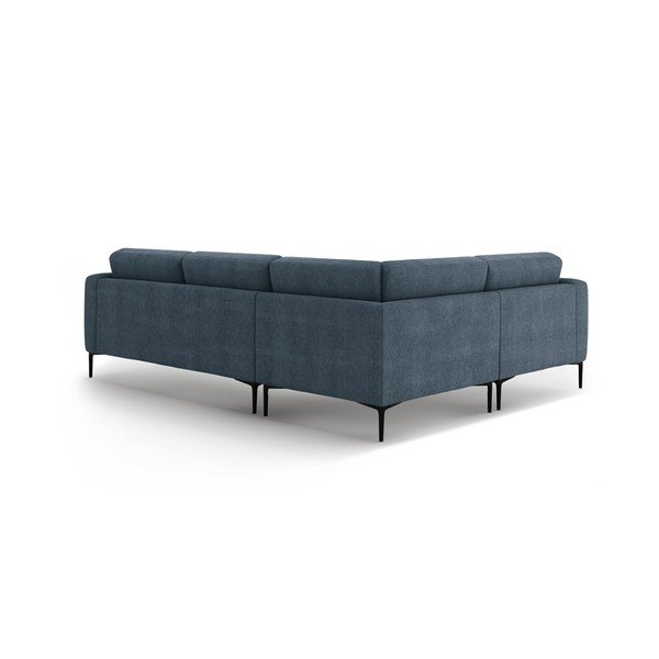 Tamsiai mėlynos spalvos kampinė sofa (su kairiuoju kampu/„L“ formos) Bemy – Micadoni -image-2