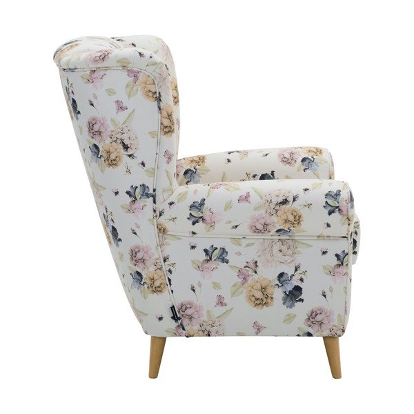 Baltomis gėlėmis puoštas krėslas Max Winzer Anton-image-4