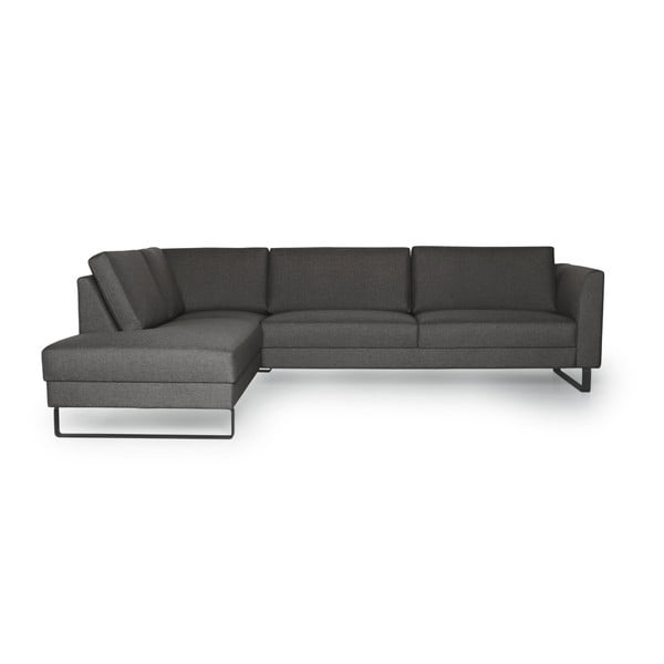 Antracito pilkos spalvos sofa su kairiuoju šoniniu šezlongu "Scandic Geneve