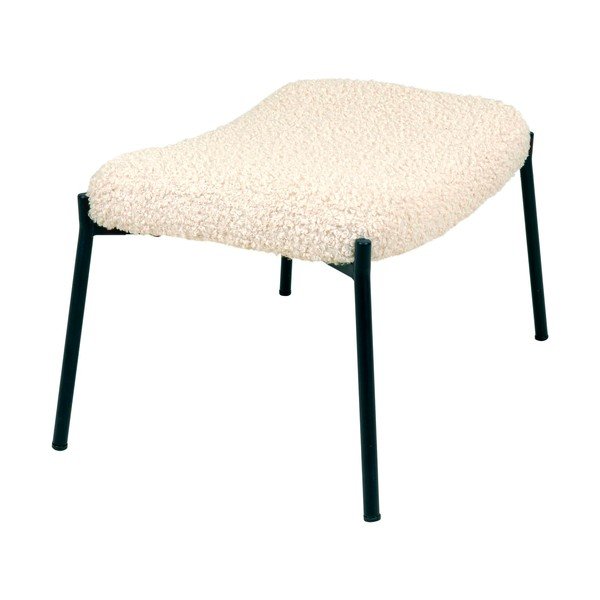 Kreminės spalvos taburetė iš dirbtinio kailio Glasgow – House Nordic-image-3