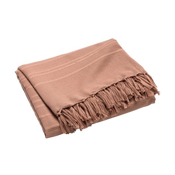 Terakotos spalvos iš medvilnės lovatiesė 125x150 cm Lilia – douceur d'intérieur