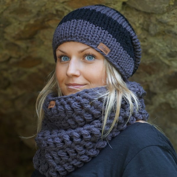 Rankomis megzta kepurė DOKE Stripes Beanie-image-1