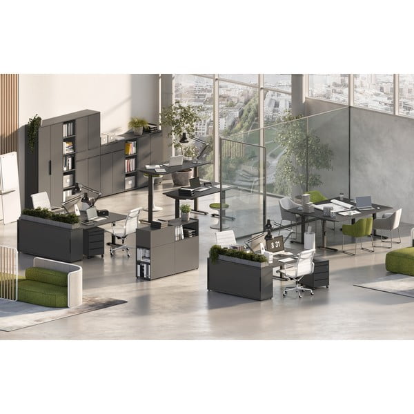 Reguliuojamas aukštis rašomasis stalas 80x120 cm Mailand – Germania-image-2