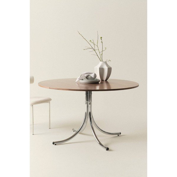 Iš metalo apvalios formos valgomojo stalas ø 130 cm Chipley – Jotex-image-1