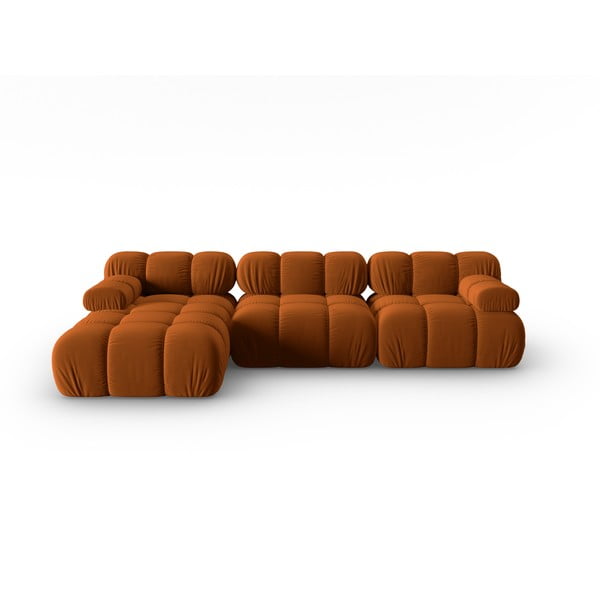 Sofa oranžinės spalvos iš velveto 285 cm Bellis – Micadoni Home