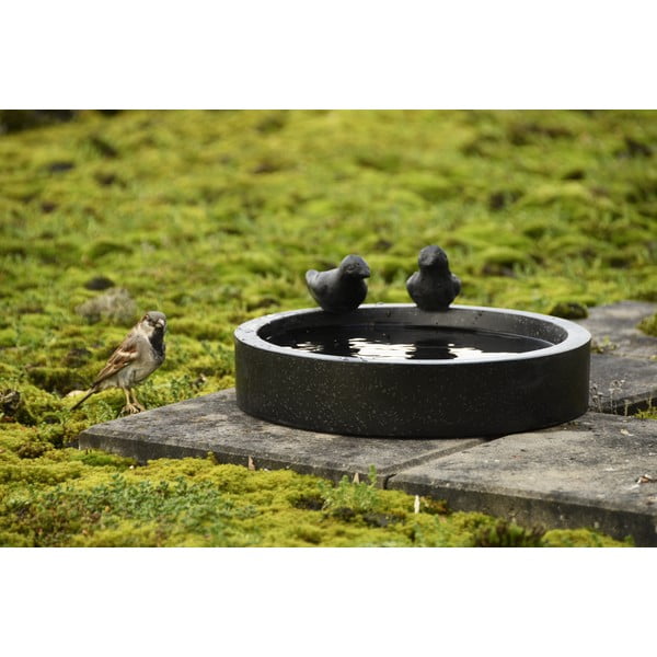 Juoda keraminė paukščių lesyklėlė Esschert Design Ave-image-1