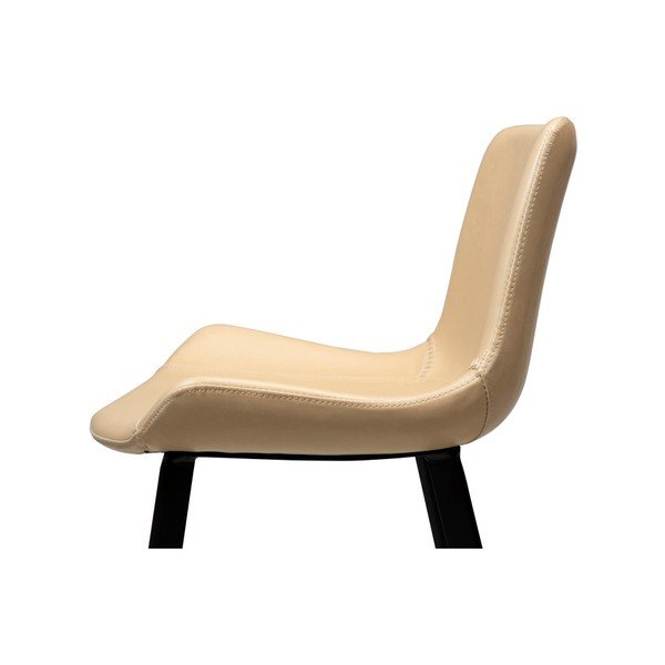 Šviesiai ruda ekologiškos odos baro kėdė DAN-FORM Denmark Hype, aukštis 91 cm-image-1