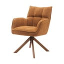 Oranžinės spalvos iš audinio valgomojo kėdžių komplektas 2 vnt. Marilla – Unique Furniture