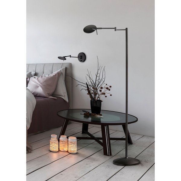 Matinės juodos spalvos sieninė lempa LED su sulankstoma konstrukcija/su pritemdymo funkcija Kazan – Trio-image-2