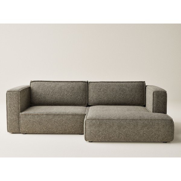 Rudos spalvos sulankstoma/su sandėliavimo vieta kampinė sofa iš šenilinio audinio (su dešiniuoju kampu/su gultu) Velto – Maison de Rêve-image-2