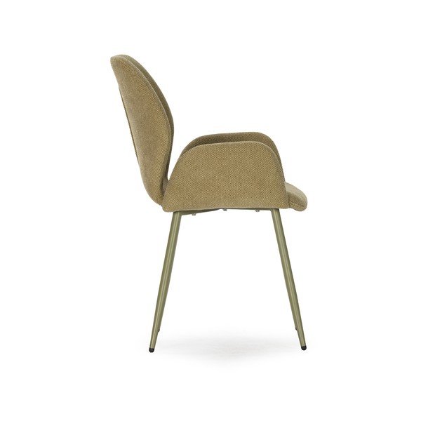 Žalios spalvos iš audinio valgomojo kėdžių komplektas 2 vnt. Ansu – Marckeric-image-3