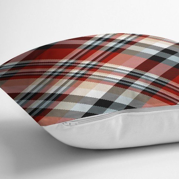 Raudonas dekoratyvinis užvalkalas Minimalistiniai pagalvių užvalkalai Flanelė, 35 x 55 cm-image-1