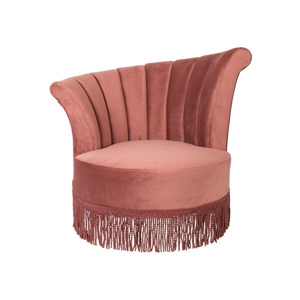 Rožinis fotelis Dutchbone Flarir-image-2
