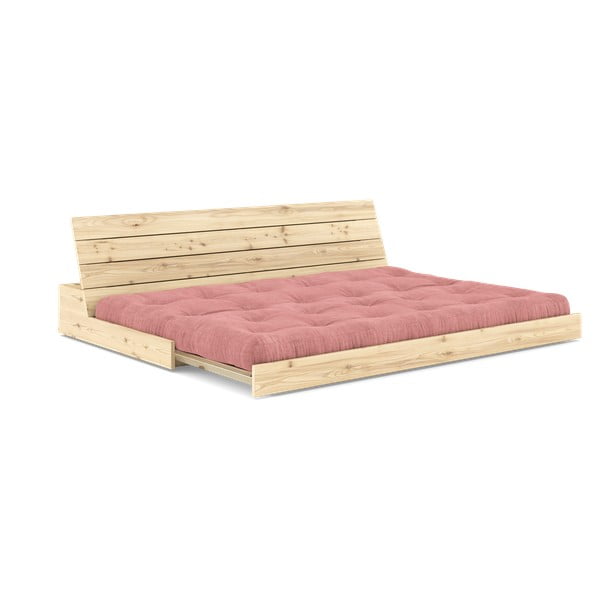 Sulankstoma sofa iš kordinio velveto rožinės spalvos 196 cm Base – Karup Design-image-4
