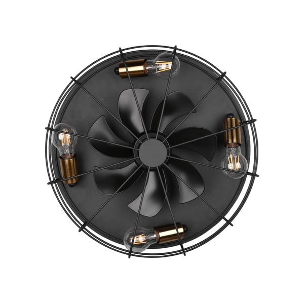 Matinės juodos spalvos lubinis šviestuvas su nuotolinio valdymo funkcija/su ventiliatoriumi Trondheim – Reality-image-3