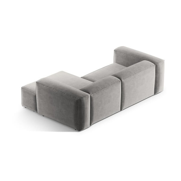 Šviesiai pilkos spalvos kampinė sofa (su dešiniuoju kampu/su gultu) Bergamo – Cosmopolitan Design-image-4