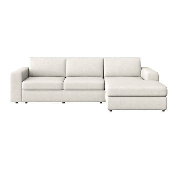 Kreminės spalvos kampinė sofa (su dešiniuoju kampu/su gultu) Baga – Rodier