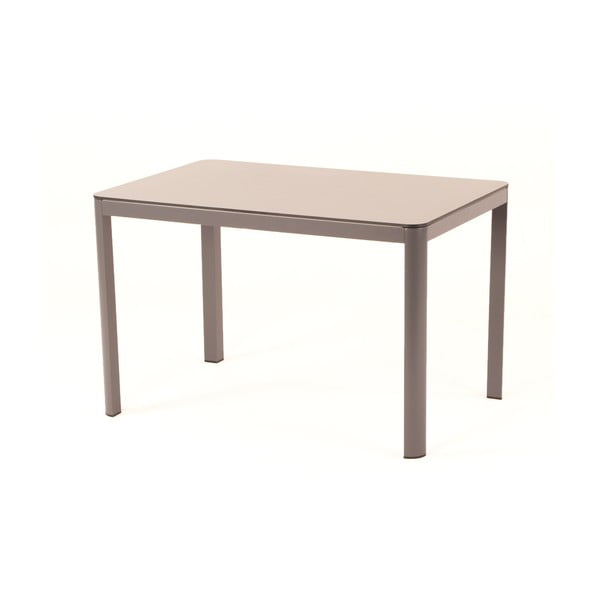 Pilkas aliuminio sodo stalas Ezeis Mistral, 120 cm ilgio
