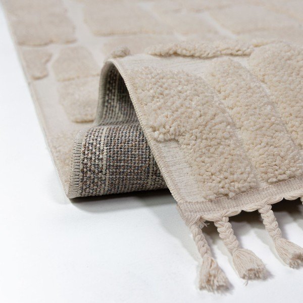 Kreminės spalvos kilimas 200x300 cm Esra Cobbled – Flair Rugs-image-4