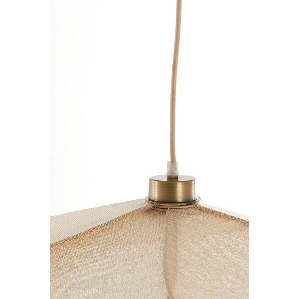 Kreminės spalvos kabantis šviestuvas su tekstiliniu gaubtu Fyano – Light & Living-image-4