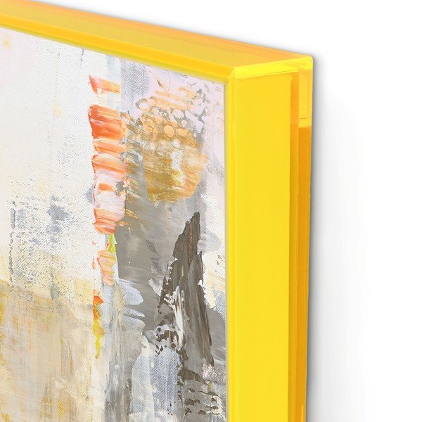 Spausdinti/su rankomis dažytais elementais paveikslai su rėmeliu/tapyba ant drobės 2 vnt. 41,5x41,5 cm New Age Yellow – Malerifabrikken-image-3