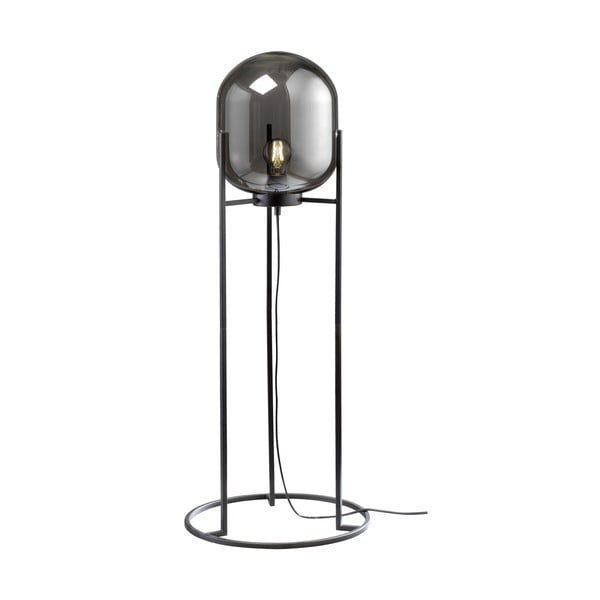 Pastatomas šviestuvas juodos spalvos (aukštis 97 cm) su stiklo gaubtu Regi – Fischer & Honsel