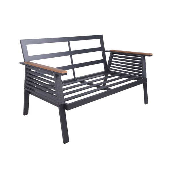Tamsiai pilkos spalvos iš aliuminio sodo poilsio baldų komplektas 4 žmonėms Denia – Garden Pleasure-image-3