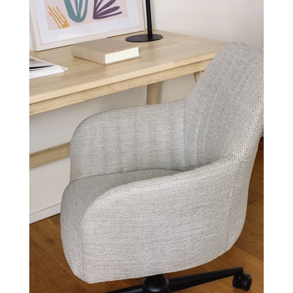 Šviesiai pilka biuro kėdė Kave Home Madina-image-3