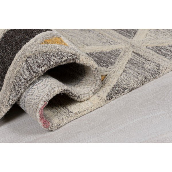Pilkas vilnonis kilimas Flair Rugs River, 120 x 170 cm-image-1