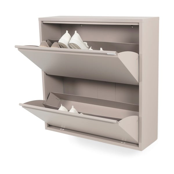 Taupe spalvos iš metalo atlenkiama spintelė batams 75x77,5x22,5 cm Billy – Spinder Design-image-2