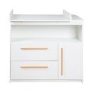 Žema vaikiška šoninė spintelė baltos spalvos 107x98 cm Lilo – Roba