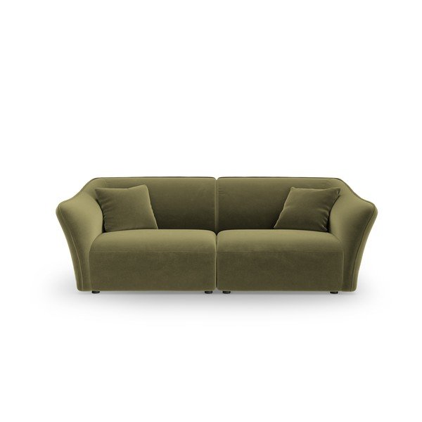 Iš velveto sofa žalios spalvos 206 cm Tokyo – Cosmopolitan Design