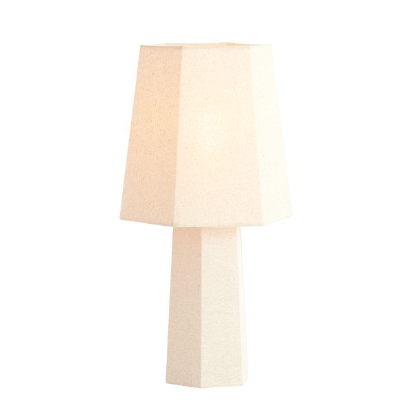 Kreminės spalvos stalinis šviestuvas (aukštis 50 cm) su tekstiliniu gaubtu Musabo – Light & Living-image-1