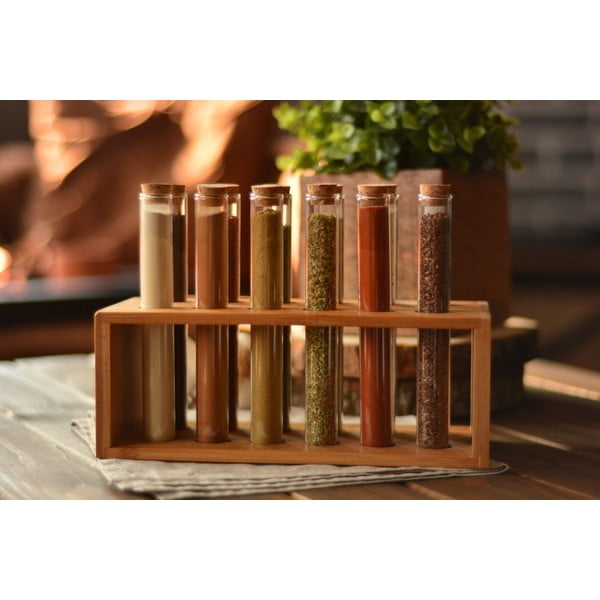 Prieskonių indai 12 vnt. su stovu Vanilla – Bambum-image-4