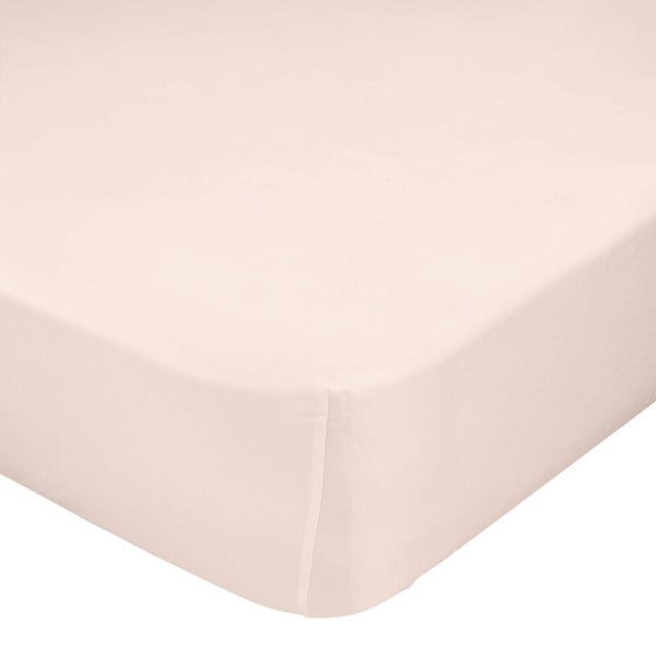 "Happy Friday Basic" šviesiai rožinės spalvos elastinis lakštas, 160 x 200 cm