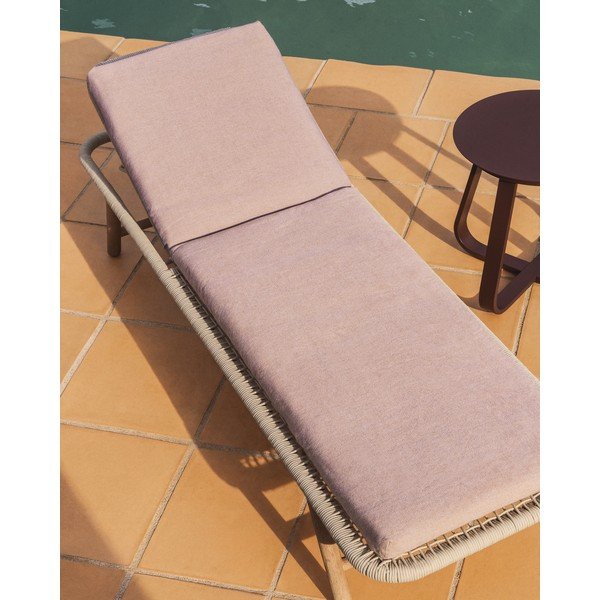 Smėlio spalvos sodo kėdės paminkštinimas šezlongui 50x175 cm Maoni – Kave Home-image-2